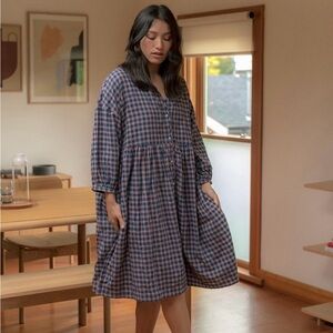 🇨🇦 Beaton Studios Flannel Button-Down Dress
